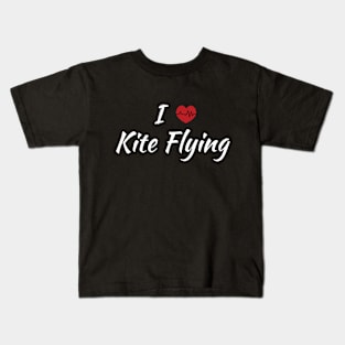 I Love Kate Fliying Cute Red Heart Kids T-Shirt